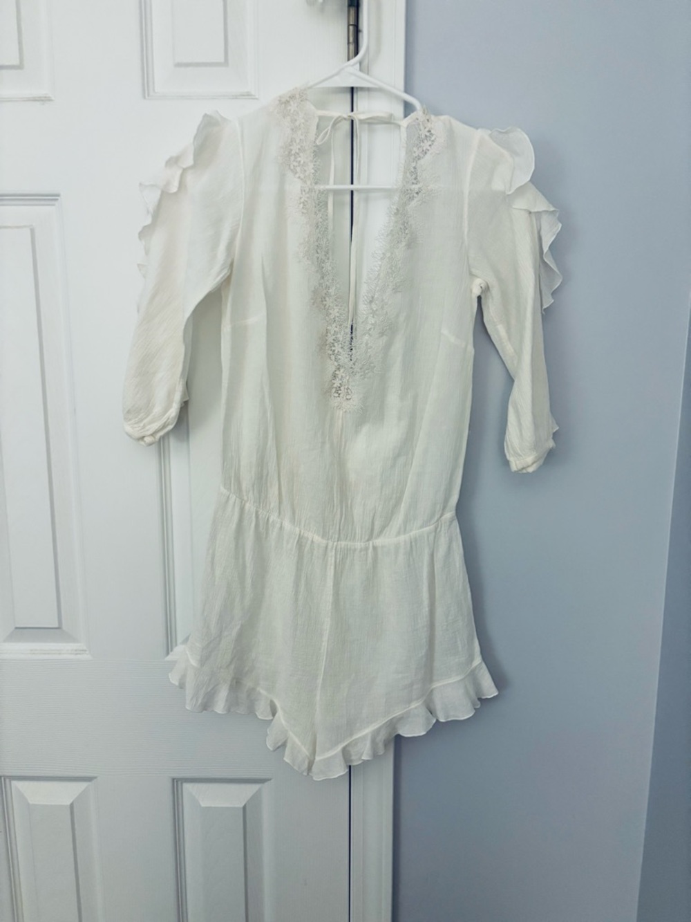Victoria's Secret White Sheer Blouse with Pink Tag